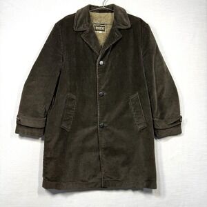 Vintage Brent Montgomery Ward Corduroy Jacket Men Medium 40 Brown Lined Pockets
